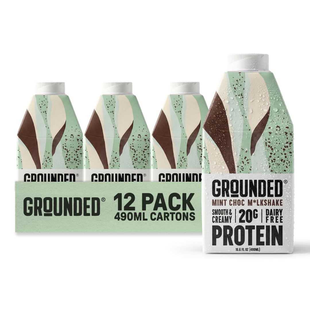 Grounded Chocolate Protein Milkshake, 20g Protein, Dairy Free, 16.6 fl oz