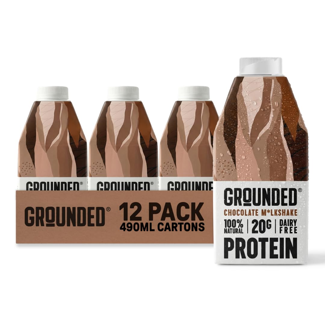 Grounded Chocolate Protein Milkshake, 20g Protein, Dairy Free, 16.6 fl oz