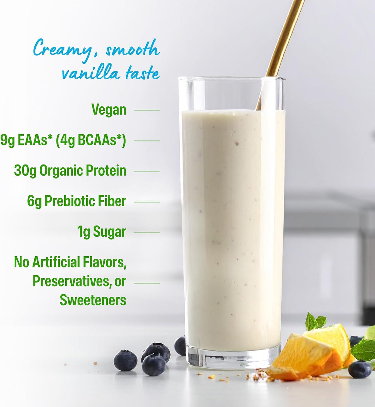 Orgain Organic Vegan 30g High Protein Powder, Vanilla, 2.01 lb