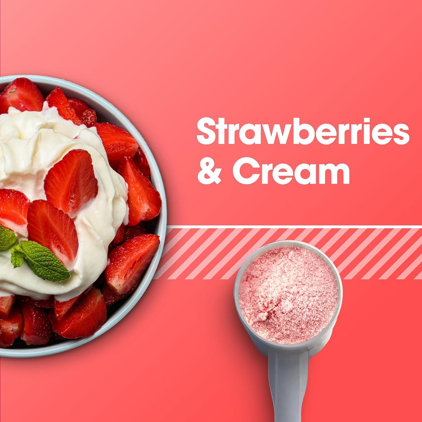 Optimum Nutrition Gold Standard 100% Whey Protein Powder, Strawberries & Cream, 2 Pound (Packaging May Vary)
