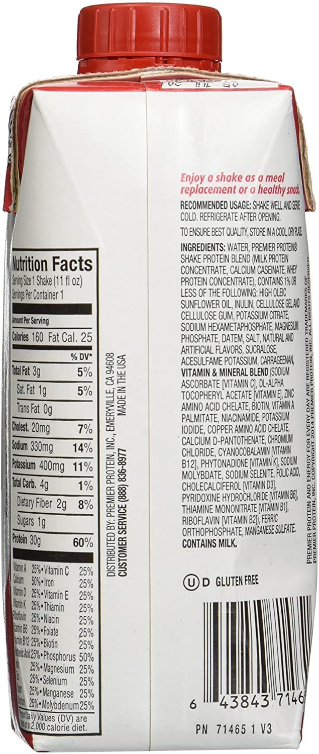 PREMIER PROTEIN SHAKE STRAWBERRY 11FL/OZ 18PK
