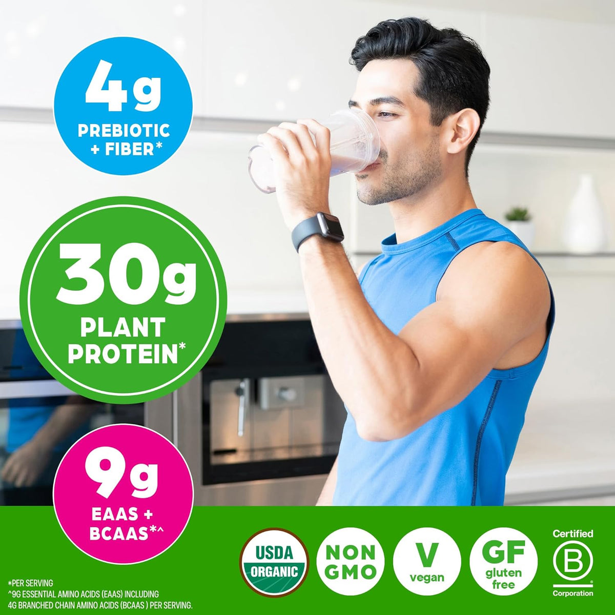 Orgain Organic Vegan 30g High Protein Powder, Vanilla, 2.01 lb