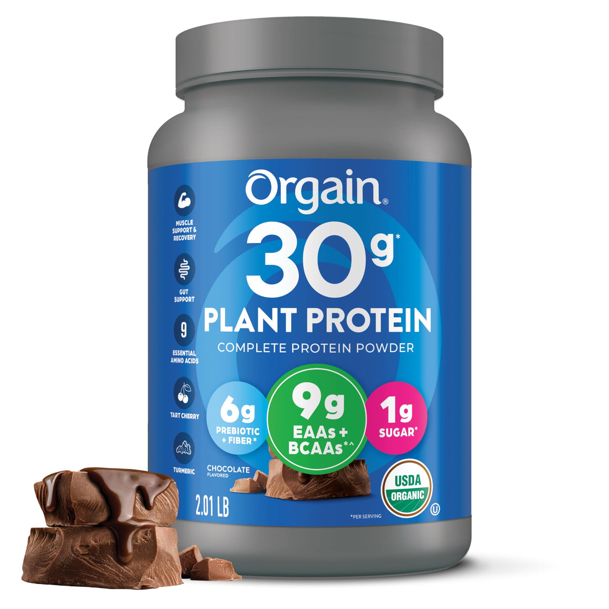 Orgain Organic Vegan 30g High Protein Powder, Vanilla, 2.01 lb