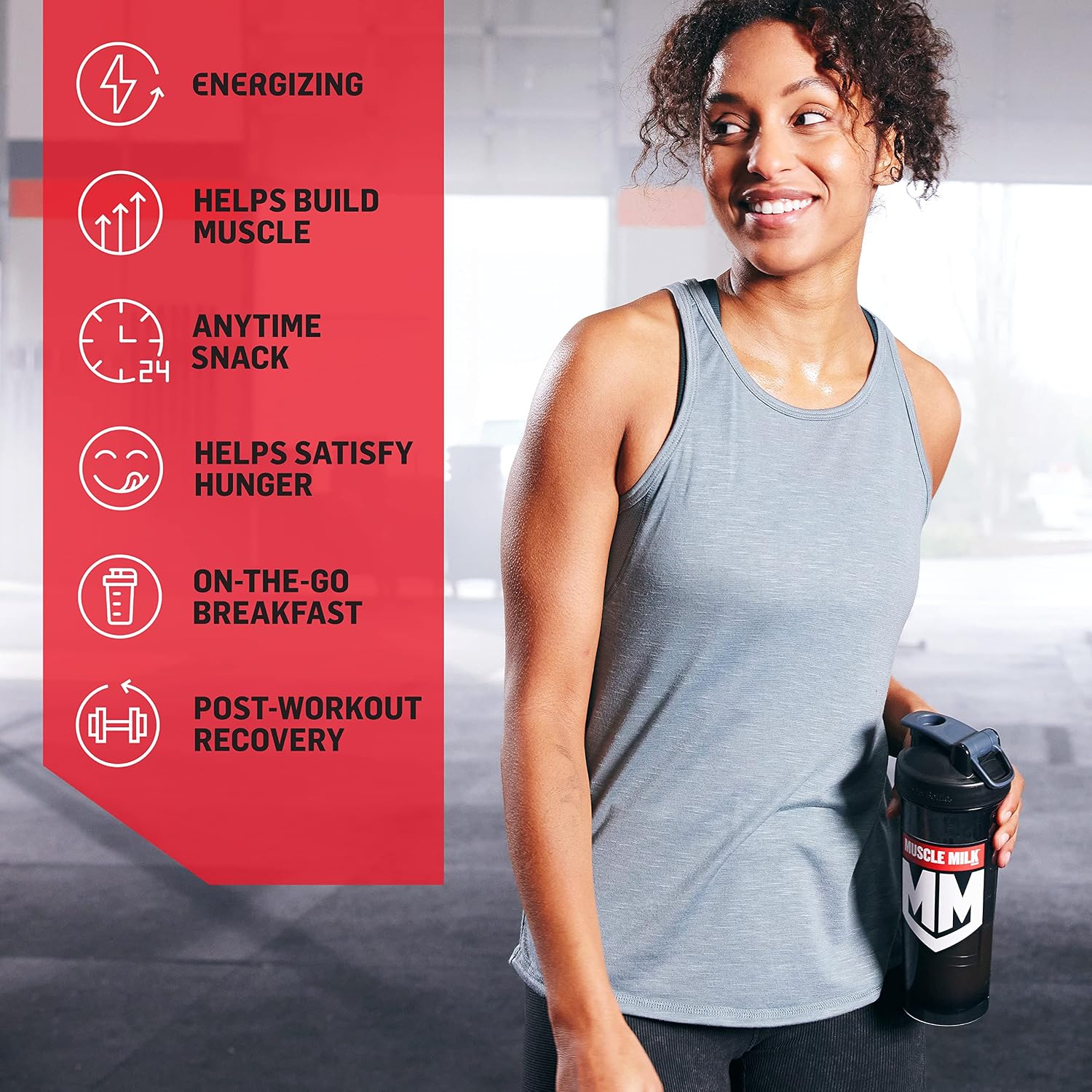 MUSCLE MILK Pro Series Protein Powder Supplement, Slammin' Strawberry, 5 Pound, 28 Servings, 50g Protein, 3g Sugar, 20 Vitamins & Minerals, NSF Certified for Sport, Packaging May Vary